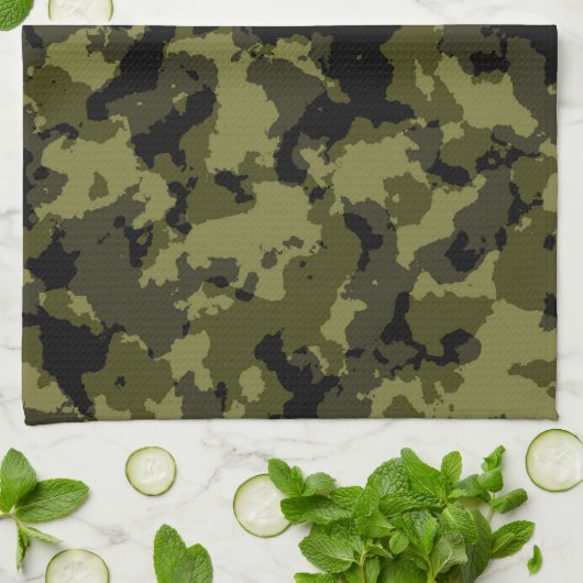 Linge De Cuisine Style militaire camouflage (Plié)