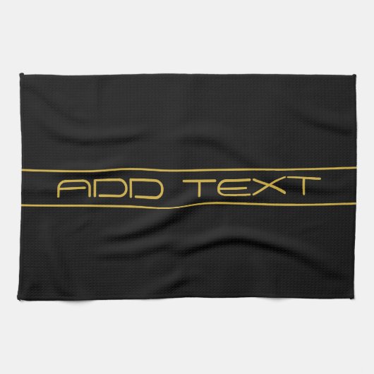 Linge De Cuisine Style moderne Editable Or Texte & Grilles (Horizontal)