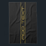 Linge De Cuisine Style moderne Editable Or Texte & Grilles<br><div class="desc">Design moderne et modifiable,  personnaliser comme vous voulez!</div>