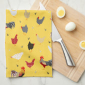 Linge De Cuisine Style moderne géométrique Memphis Chicken Farm (Quart Plié)