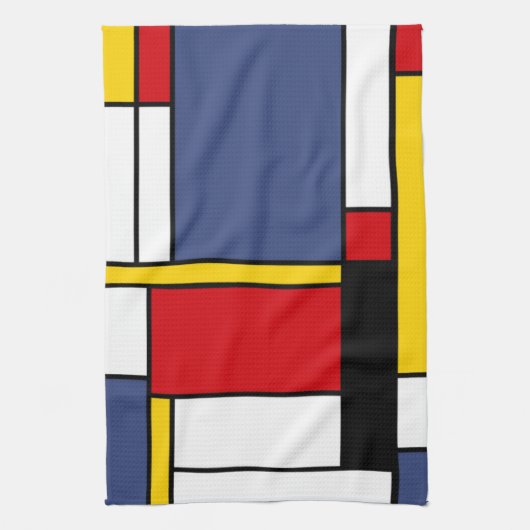 Linge De Cuisine Style Mondrian Design d'art Abstrait moderne (Vertical)