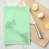 Linge De Cuisine Style Pyramide Triangle Géométrie Pastel (Quart Plié)