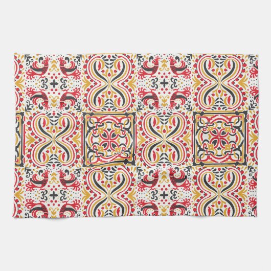 Linge De Cuisine Style russe boho chic motif (Horizontal)
