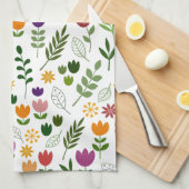 Linge De Cuisine Style scandinave Flora et motif de faune (Quart Plié)