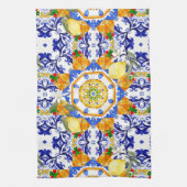 Linge De Cuisine style sicilien, citrons, majolica (Vertical)