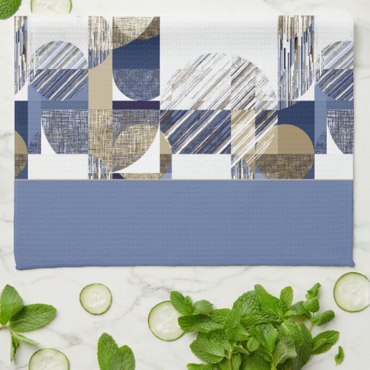 Linge De Cuisine Stylé texturé géométrique (Plié)