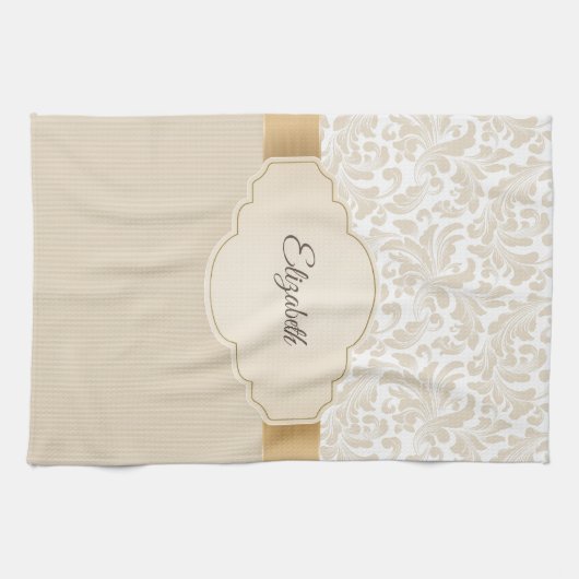 Linge De Cuisine Style Vintage Damask (Horizontal)