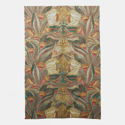 Linge De Cuisine Style William Morris Rose Vert Botanique (Vertical)