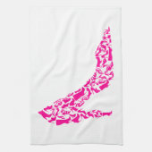 Linge De Cuisine Stylet rose avec de diverses silhouettes de (Vertical)