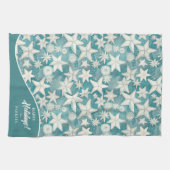 Linge De Cuisine Stylisé Starfish & Sand Dollars Motif#25 ID1009 (Horizontal)