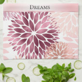 Linge De Cuisine Stylish Chic Rose Floral Fête de Mariage (Plié)