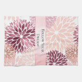 Linge De Cuisine Stylish Chic Rose Floral Fête de Mariage (Horizontal)