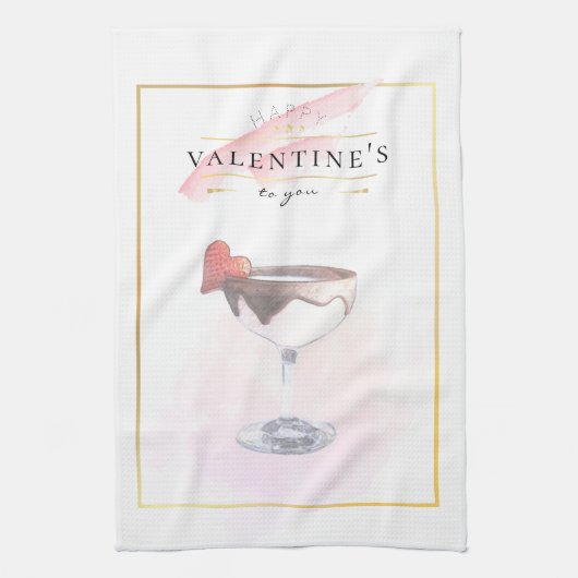 Linge De Cuisine Stylish Pencil Art St. Valentine's Day Cocktail (Vertical)