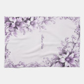 Linge De Cuisine Stylish Purple Flowers Kitchen Towel (Horizontal)