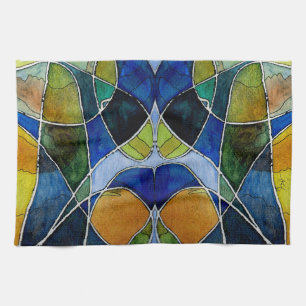 Linge De Cuisine Stylo abstrait et encre d'aquarelle