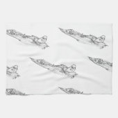 Linge De Cuisine SU 25 Grach Soviet Frogfoot Plane Croquis (Horizontal)