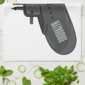 Linge De Cuisine Submarine cartoon illustration  (Plié)