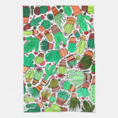 Linge De Cuisine Succulent Cactus Pots Plante Vert Cactus Jardin (Vertical)