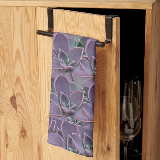 Linge De Cuisine Succulente Violette (Pliage en tiers)