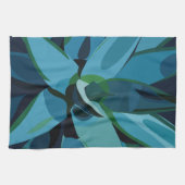 Linge De Cuisine Succulentes Cactus Agave Bleu (Horizontal)