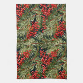 Linge De Cuisine Succursales et baies de Noël (Vertical)