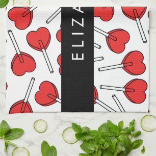 Linge De Cuisine Sucettes Rouges, Sucettes en Forme de Cœur, Sucett