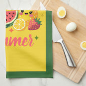 Linge De Cuisine Sucré comme la pastèque d'été fraise ananas (Quart Plié)