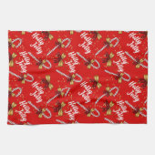 Linge De Cuisine Sucre de canne Holly Jolly Festive moderne Noël (Horizontal)