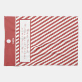 LINGE DE CUISINE SUCRE DE CANNE ROUGE ET BLANC JOYEUX VACANCES LOGO (Horizontal)