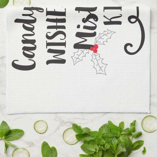 Linge De Cuisine sucre de canne souhaits et biscuits (Plié)