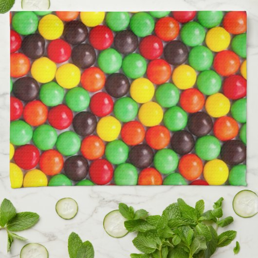 Linge De Cuisine Sucreries colorées (Plié)