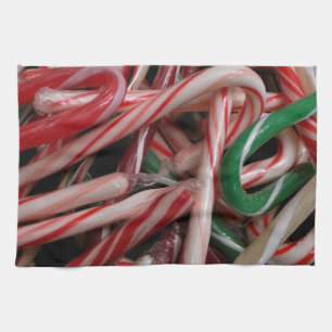 Linge De Cuisine Sucres de canne Noël Vacances Blanc Vert et Rouge