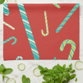 Linge De Cuisine Sucres de canne sur un arrière - plan rouge (Plié)