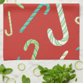 Linge De Cuisine Sucres de canne sur un arrière - plan rouge (Plié)