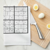 Linge De Cuisine SUDOKU I Solve Problèmes Monogramme (Quart Plié)