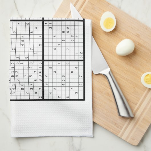 Linge De Cuisine SUDOKU I Solve Problèmes Monogramme (Quart Plié)