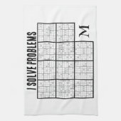 Linge De Cuisine SUDOKU I Solve Problèmes Monogramme (Vertical)