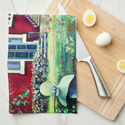 Linge De Cuisine Suède, Paysage Traditionnel (Quart Plié)