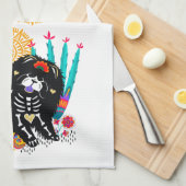 Linge De Cuisine SUGARSKULL NIRVANA chien de chow halloween (Quart Plié)