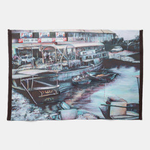 Linge De Cuisine Sultry Prelude to Dusk, Jaffe, Israël