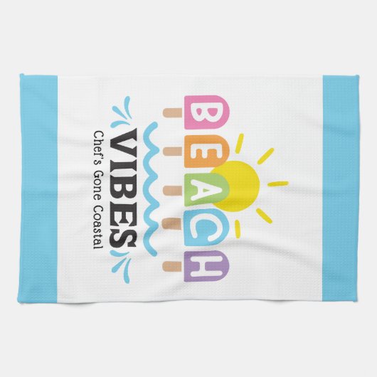 Linge De Cuisine Summer Beach Vibes Customizable (Horizontal)