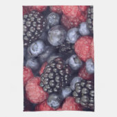 Linge De Cuisine Summer Fruit Mixed Berries Close Up Photo (Vertical)