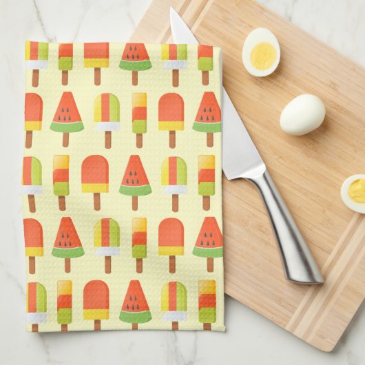 Linge De Cuisine Summer Ice Lollies Pattern (Quart Plié)