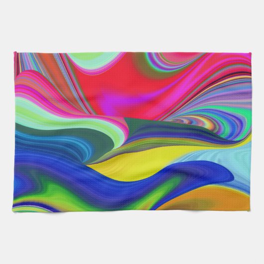 Linge De Cuisine Summerrainbow, Rainbowart 3D Abstrait (Horizontal)