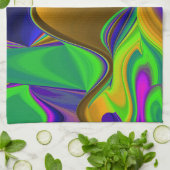 Linge De Cuisine Summerrainbow, Rainbowart 3D Abstrait (Plié)