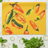 Linge De Cuisine Sun-Drenched Peppers Kitchen Towels (Plié)