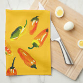 Linge De Cuisine Sun-Drenched Peppers Kitchen Towels (Quart Plié)