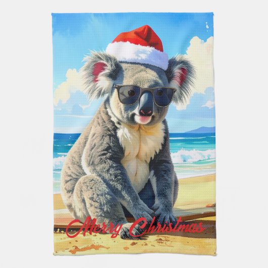 Linge De Cuisine Sun et Surf Koala Santa Hat (Vertical)