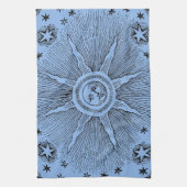 Linge De Cuisine Sun Stars Antique Nuit Ciel Médiéval Zodiac (Vertical)