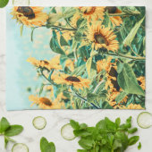 Linge De Cuisine Sunflower Field (Plié)
